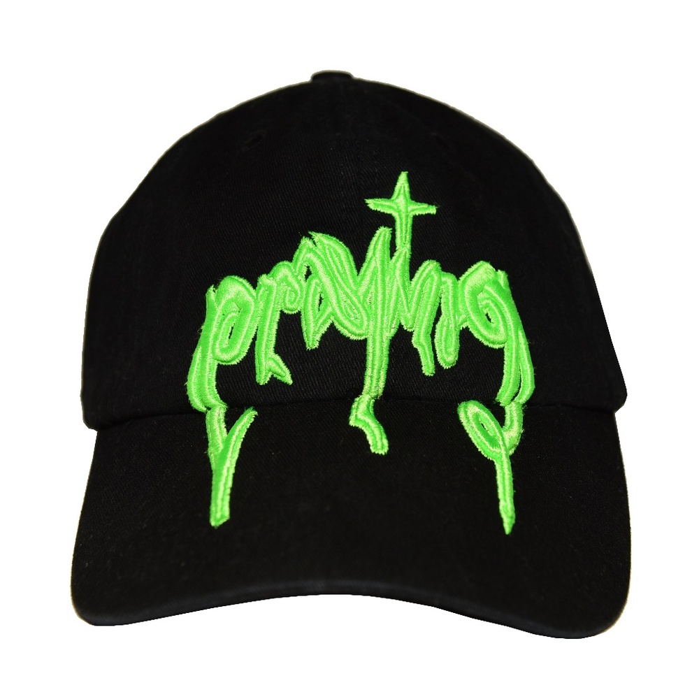 Praying Demon Hat In Slime Green